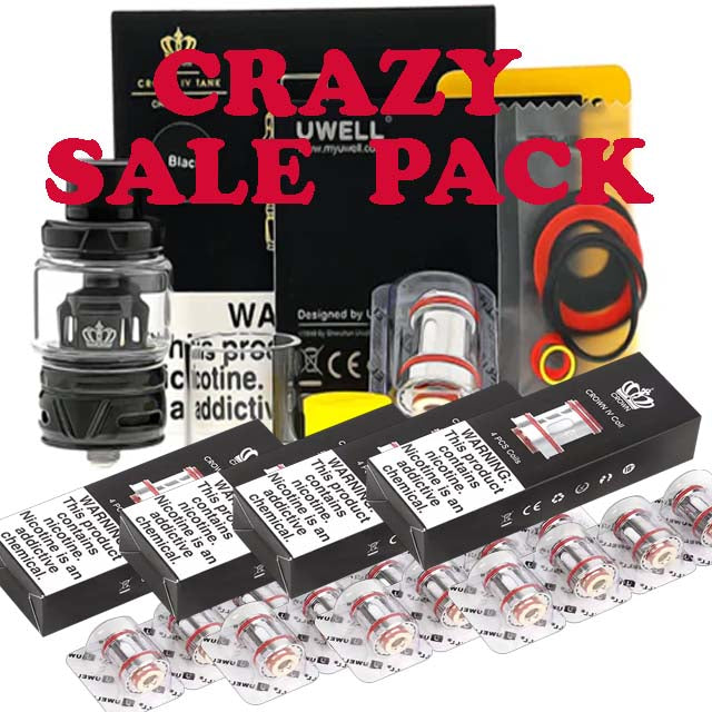 **SALE PACK [101] ** Uwell Crown IV Tank Atomizer 6ml + 5 x (4Packs  of Coils)