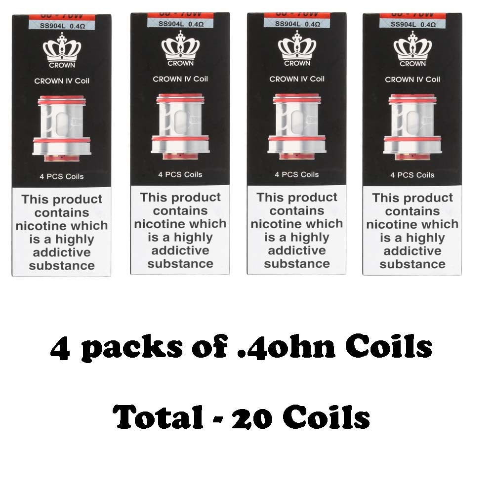 **SALE PACK [101] ** Uwell Crown IV Tank Atomizer 6ml + 5 x (4Packs  of Coils)
