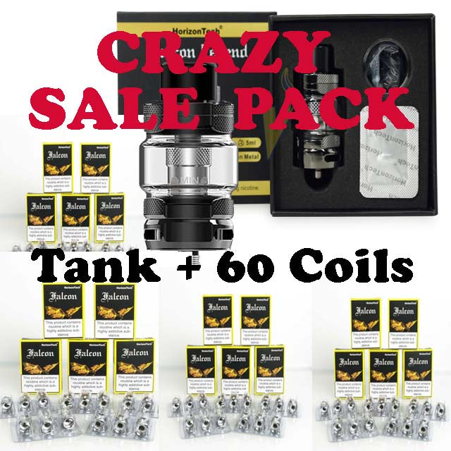 **SALE PACK [102] ** HorizonTech Falcon Legend Sub Ohm Tank + 60 Extra Coils (20 x 3 pack)