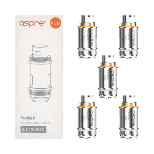 Aspire - PockeX Coils - "0.6Ω" & "1.2Ω" - 5 Pack