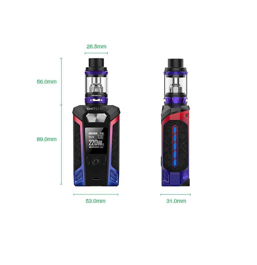 VAPORESSO - Switcher LE Version 220W TC Starter Kit - 5ml NRG Tank